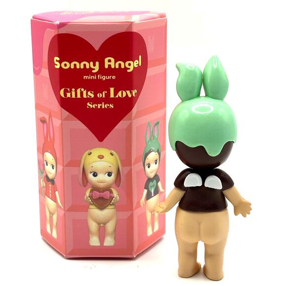 New Kewpie/Angel Mini Figure, Chocolate Rabbit, "You" on Shirt, Open Box - Picture 3 of 5